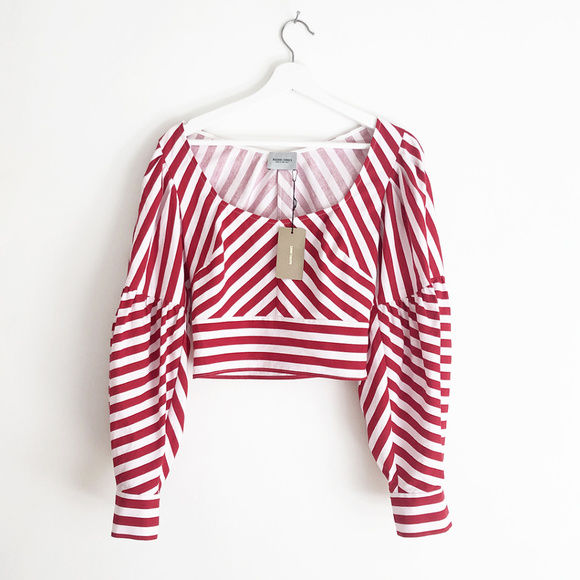 Rachel Comey Tops - Rachel Comey Formentera red striped top blouse 2